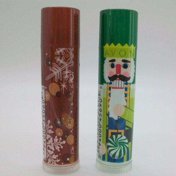 2 Avon Winter Treats Lip Balm Wintermint Ginger Bread - Picture 1 of 2